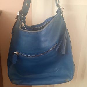 Coach Blue Leather Shoulder Bag Medium